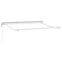 vidaXL Elektrisk utdragbar markisram Justerbar Vit 3 x 2,5 m Stål