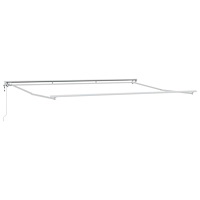 vidaXL Elektrisk utdragbar markisram Justerbar Vit 4,5 × 3 m Stål