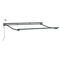 vidaXL Elmarkisram med LED-lampor Antracit 3,5 x 2 m Aluminium