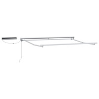 vidaXL Elektrisk utdragbar markisram Vit 3 x 2,5 m Stål