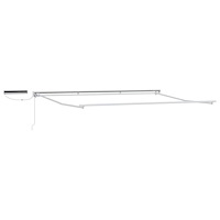 vidaXL Elektrisk utdragbar markisram Vit 4 × 3,5 m Stål