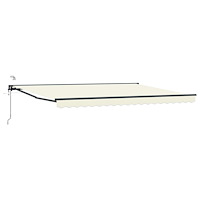 vidaXL Elektrisk Retraktabel Markis Kräm 5 × 3,5 m