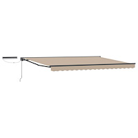 vidaXL Elektrisk Retraktabel Markis Beige 4 x 2 m