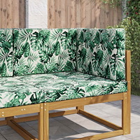 vidaXL Utomhus Soffa Kudde 3 pcs Bladmönster Polyester