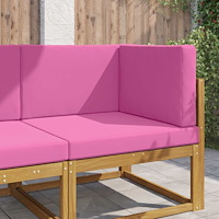 vidaXL Utomhus Soffa Kudde 3 pcs Rosa Polyester