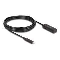 DeLOCK Delock - USB typ C-förlängningskabel - 24 pin USB-C till USB-C/DC-strömuttag - 5 m