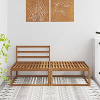 vidaXL Sektionell Soffa Enheter 2 Stycke Naturfärg Massivt Akaciaträ