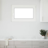 vidaXL Källarfönster RISOR 90 x 70 cm PVC och glas Vit