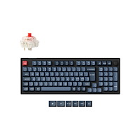 Keychron Keychron V5 Max - tangentbord - QMK, custom mechanical, ISO layout collection - med vred - QWERTY - Nordisk - kolsvart I...