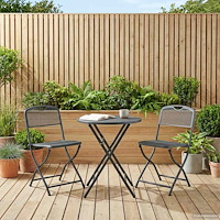 vidaXL Trädgårdsstolar 2 pcs Antracit 52,5 x 46 x 82 cm Järn