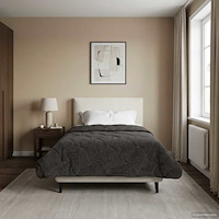 vidaXL Sommar Duvet Antracit 140 x 220 cm Mikrofiber och Teddyfleece