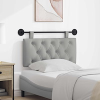 vidaXL Hängande sänggavel Moln Grå Tyg