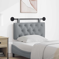 vidaXL Hängande Huvudgavel Ljusgrå tyg