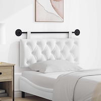 vidaXL Hängande sänggavel Vit Tyg