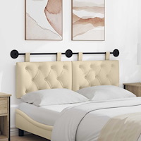 vidaXL Hängande Huvudgavel Kräm tyg