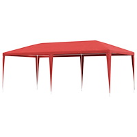 vidaXL Partytält Röd 600 x 300 x 255 cm PE och stål