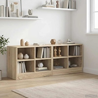 vidaXL Sängskåp 2 pcs Sonoma-ek 66 x 33 x 48 cm Konstruerat trä