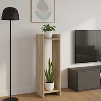 vidaXL Växtställ med hylla Sonoma-ek 30 x 30 x 100 cm Konstruerat trä