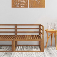 vidaXL Utehörnsoffa Naturfärg 83 x 83 x 73 cm Massivt Akaciaträ