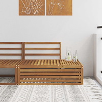 vidaXL Utomhus modulsoffa Naturfärg 115 x 83 x 73 cm Massivt Akaciaträ