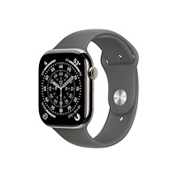 Apple Apple Watch Series 11 (GPS + Cellular) - naturlig titan - smart klocka med sportband - klippgrå - 64 GB