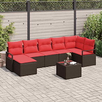 vidaXL Soffset 8 pcs Brun konstrotting