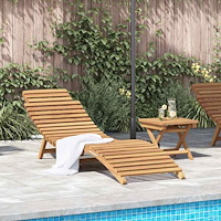 vidaXL Solstol 2 pcs Brun Massivt teakträ