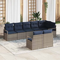 vidaXL Soffset 8 pcs Grå konstrotting