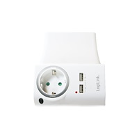 LogiLink LogiLink 4 in 1 Socket strömadapter - CEE 7/4, 2 x USB