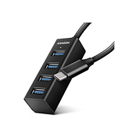 AXAGON AXAGON HUE-M1C - hubb - 4 portar