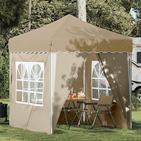 vidaXL Pop-up Partytält Kräm 195 x 195 x 245 cm