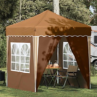 vidaXL Pop-up Partytält Beige 195 x 195 x 245 cm Oxford Tyg