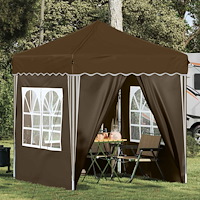 vidaXL Pop-up Partytält Taupe 195 x 195 x 245 cm Oxford Tyg