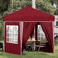 vidaXL Pop-up Partytält Vinröd 195 x 195 x 245 cm Oxford Tyg
