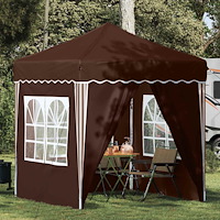 vidaXL Pop-up Partytält Brun 195 x 195 x 245 cm Oxford Tyg