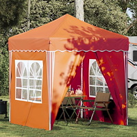 vidaXL Pop-up Partytält Orange 195 x 195 x 245 cm Oxford Tyg