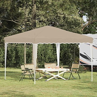 vidaXL Pop-up Partytält Kräm 288 x 288 x 245 cm Oxford Tyg