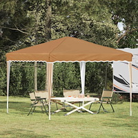 vidaXL Pop-up Partytält Beige 288 x 288 x 245 cm Oxford Tyg