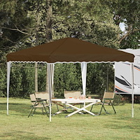 vidaXL Pop-up Partytält Taupe 288 x 288 x 245 cm Oxford Tyg