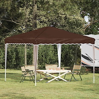 vidaXL Pop-up Partytält Brun 288 x 288 x 245 cm Oxford Tyg