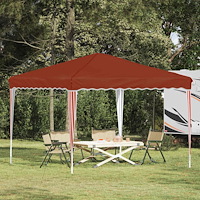 vidaXL Pop-up Partytält Terracotta 288 x 288 x 245 cm Oxford Tyg