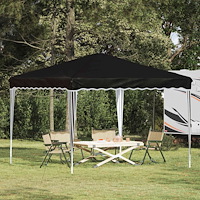 vidaXL Pop-up Partytält Svart 288 x 288 x 245 cm Oxford Tyg