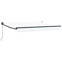vidaXL Manuell Utdragbar Markis Vit 3,5 x 2 m