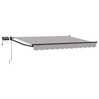 vidaXL Manuell utdragbar markis med LED-lampor 3,5 x 2 m