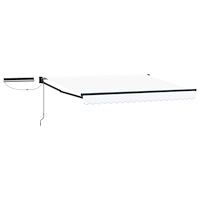 vidaXL Elektrisk Retraktabel Markis Vit och antracit 3 x 2 m