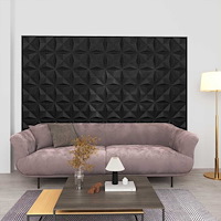 vidaXL Väggpaneler 48 pcs Origami Svart 50 x 50 cm XPS Skum