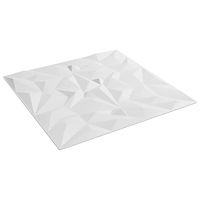 vidaXL Väggpaneler 12 pcs Vit 50 x 50 cm XPS Skum