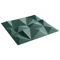 vidaXL Väggpaneler 12 pcs Diamond Grön 50 x 50 cm XPS Skum