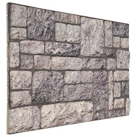 vidaXL Väggpaneler 10 pcs Grå och Vit 100 x 50 cm EPS Skum