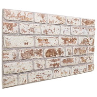 vidaXL Väggpaneler 10 pcs Röd och Vit 100 x 50 cm EPS Skum